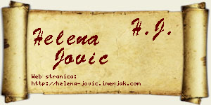 Helena Jović vizit kartica